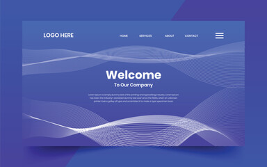 Modern technology abstract creative dynamin gradient wave line banner background for website landing page, hero banner design, webpage header	