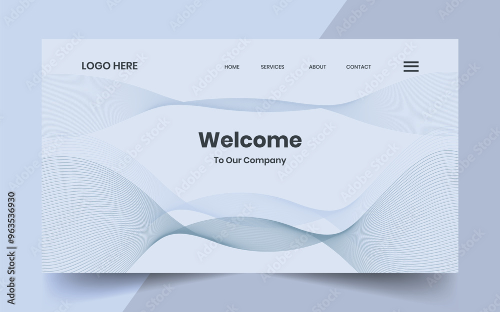 Wall mural modern technology abstract creative dynamin gradient wave line banner background for website landing