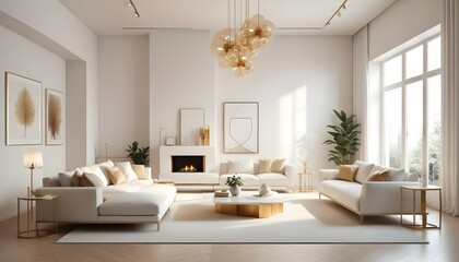 Photo interior modern design room 3d illustration