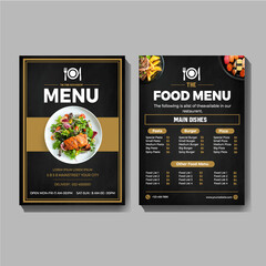 Restaurant menu design. Food menu for burger, pizza, coffee house, restaurant, bar. Food and drinks logotype symbol design template.Vector illustration.