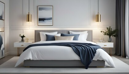 Photo interior modern design room 3d illustration