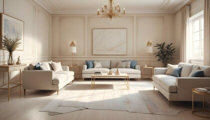 Fototapeta premium Photo interior modern design room 3d illustration