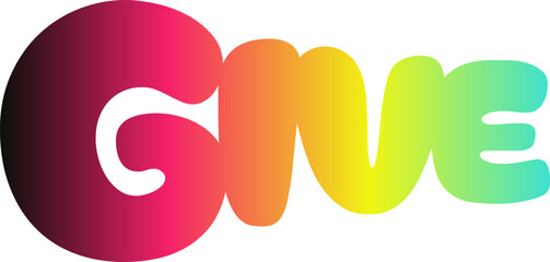 Give gradient text, gradient color text, Give vector 