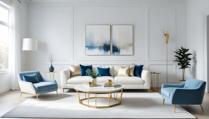 Photo interior modern design room 3d illustration