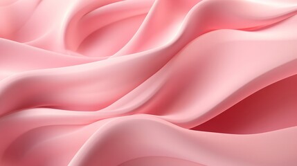 Obraz premium 3d render, abstract modern pink background, folded ribbons macro, fashion wallpaper with wavy layers and ruffles