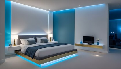 Photo interior modern design room 3d illustration