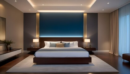 Photo interior modern design room 3d illustration