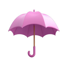 A vibrant pink umbrella, perfect for adding a pop of color to any rainy day. Ideal for creative projects and weather-related themes. 3d render