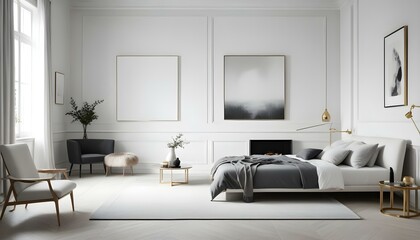 Photo interior modern design room 3d illustration