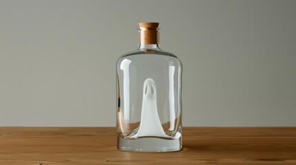 26. Halloween-themed bottle with a ghostly apparition inside, beautiful and unique, perfect for display