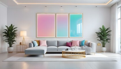 Photo interior modern design room 3d illustration