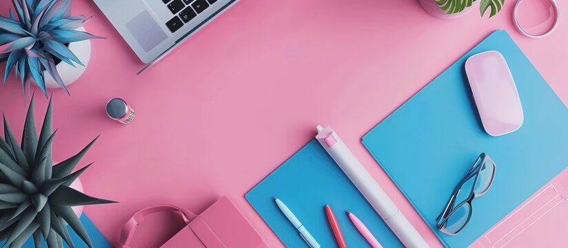 branding Mockup set with colorful abstract geometric design