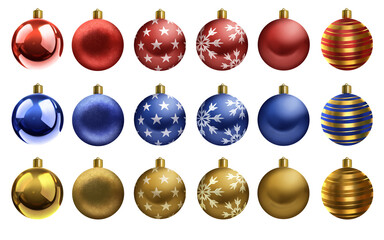 Set of Christmas balls for decorating Christmas tree, set of Christmas decorations, glass ornaments