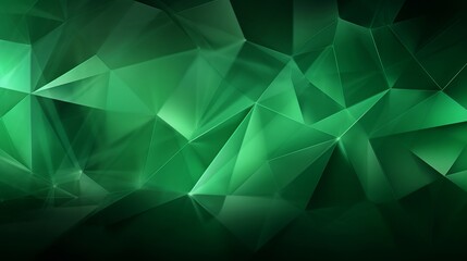 Fototapeta premium Abstract Green Light Background. Polygonal Elegance and Frame Background Designs