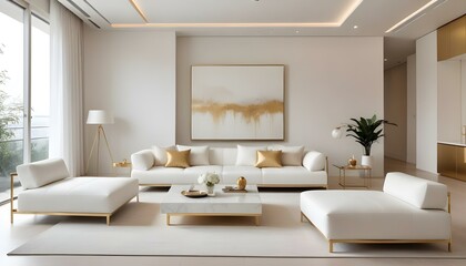 Fototapeta premium Photo interior modern design room 3d illustration