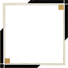 Obraz premium A black and gold framed square