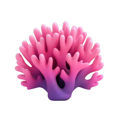 Naklejka premium Colorful pink coral design representing ocean life, perfect for marine themed projects and underwater decor. 3d render