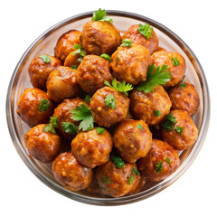 Fototapeta premium Meatballs on transparent background.