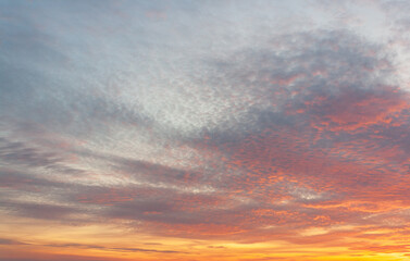 sunset in the sky
