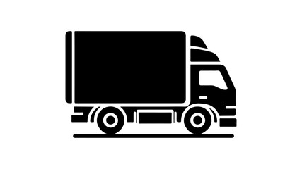 Minimalist truck icon. Clean and simple design.