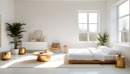 Photo interior modern design room 3d illustration