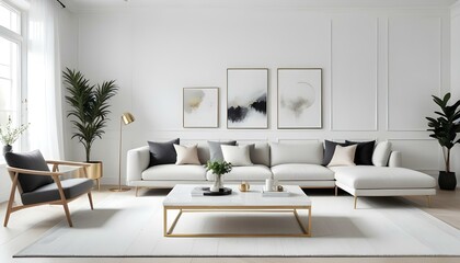 Photo interior modern design room 3d illustration