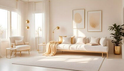 Photo interior modern design room 3d illustration