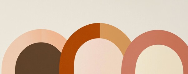 Abstract minimalist design featuring bold geometric arches in warm earth tones creating a modern and sophisticated iPhone wallpaper background