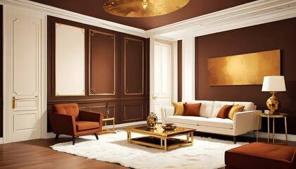 Photo interior modern design room 3d illustration