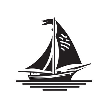 recommend clip art: Ketch Silhouette Vector Illustrations - High-Quality Nautical Graphics