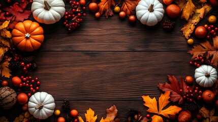 Fototapeta premium frame of festive thanksgiving banner 