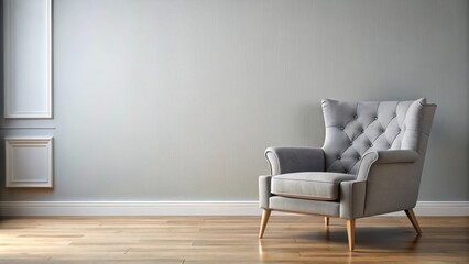 Relax in a cozy room with a stylish grey armchair