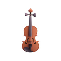 Obraz premium A beautifully crafted violin, ideal for music enthusiasts and artists, showcasing fine details and elegance. 3d render