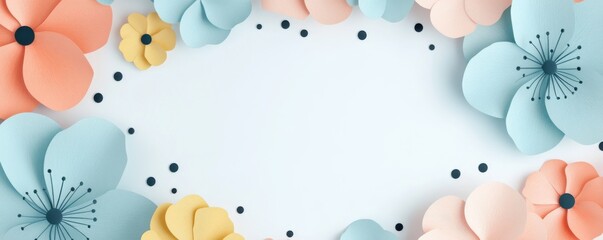 Modern clean and minimalistic iPhone wallpaper featuring pastel flowers for a fresh and elegant look