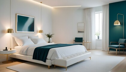 Photo interior modern design room 3d illustration