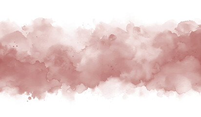 Abstract pinkish brown watercolor texture isolated on white background. Hand-painted watercolor splatter stains artistic vector used as an element in the decorative design