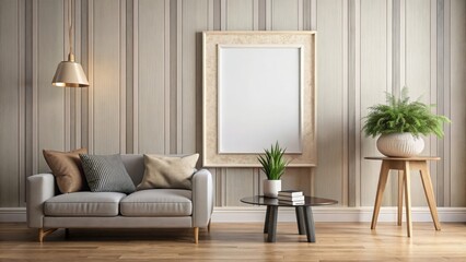 Stylish modern interior decor with elegant frame