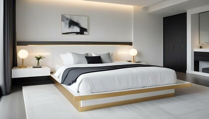 Photo interior modern design room 3d illustration