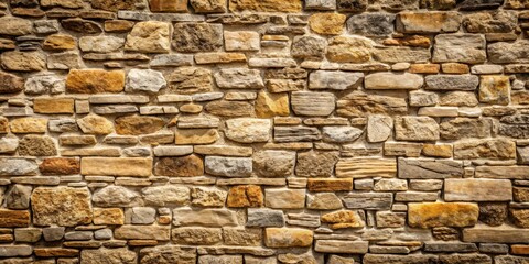 Rough and weathered stone wall in neutral tones