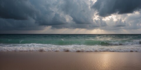 Fototapeta premium Calm eye of a tropical cyclone over the ocean.