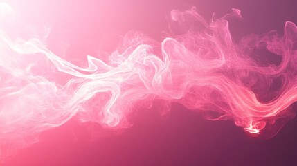 Abstract Swirling Pink and White Smoke