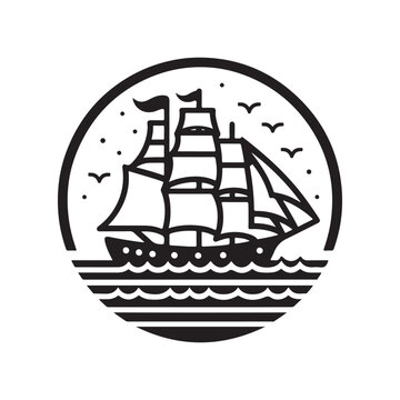 recommend clip art: Ketch Silhouette Vector Illustrations - High-Quality Nautical Graphics