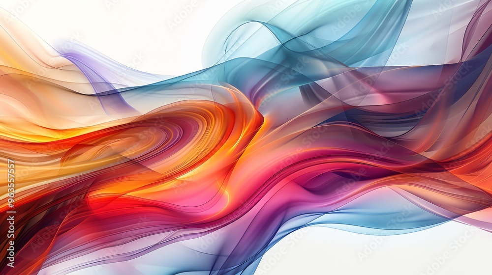 Wall mural Colorful abstract swirls.