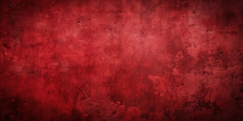 Fototapeta premium Dark grunge red concrete textured stone wall background with dark edges