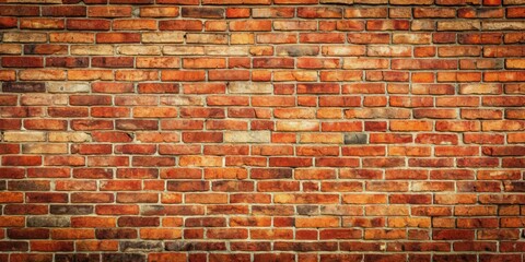Weathered old red brick wall background with a plain texture