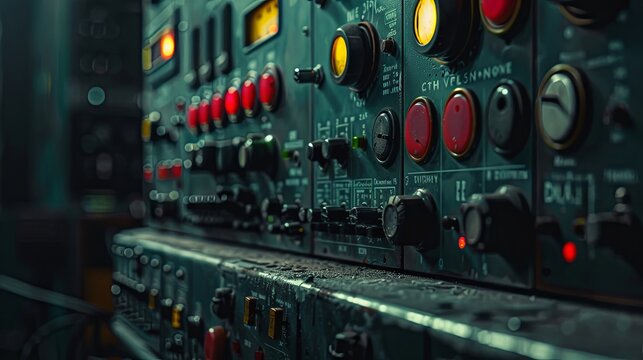 Control panel buttons switches 35 mm photography controls background epic dark