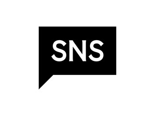 ミニマルなSNS吹き出しロゴA：黒