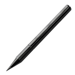 A sleek black pen elegantly, isolated on white background, transparent background