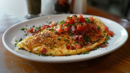 Omelet with bacon
