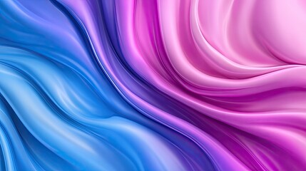 Naklejka premium Abstract blend of soft pink and blue hues, creating a flowing, serene wave pattern perfect for backgrounds or artistic projects.